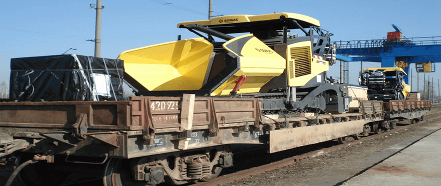 Перевозка асфальтоукладчиков для официального дилера компании Komatsu в Казахстане